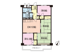 ゆとりのある4DKファミリータイプ
和室と洋室をバランスよく配置し、ライフスタイルに合わせた使い方が可能！
南向きバルコニーで明るい暮らしを！