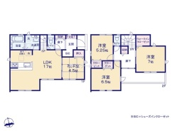 1号棟：4LDKの間取には和洋室も完備。急な来客やお子様の遊ぶスペースとしても便利な空間です！
