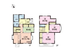 4LDK＋タタミコーナーで1階は広々空間。リビングイン階段で家族とのコミュニケーションもスムーズです！