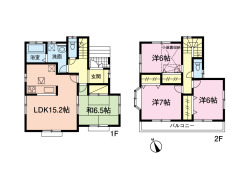 4LDK＋小屋裏収納完備で使いやすい間取です。和室は来客時にも大変便利なスペースです。