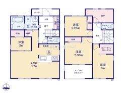 7号棟：
ゆとりのあるLDKと、プライベート空間を彩る複数の洋室が、それぞれの暮らしに合わせた多様なシーンを演出
