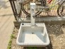 あると便利！庭に完備された立水栓で、日々の作業がもっとスムーズに！
