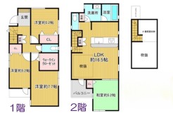 2階リビングならではの開放感が心地よく、吹抜を設けることで空間に縦の広がりが生まれています