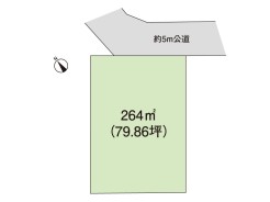 敷地面積約79坪の伸びやかな空間で自由なプランを描けます
